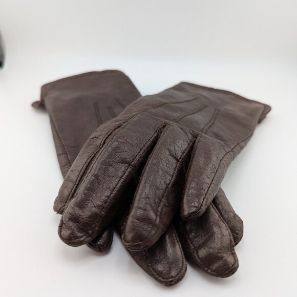 🤎 Women's Genuine Brown Leather Gloves – Soft, Sleek, & Stylish - Picture 2 of 6